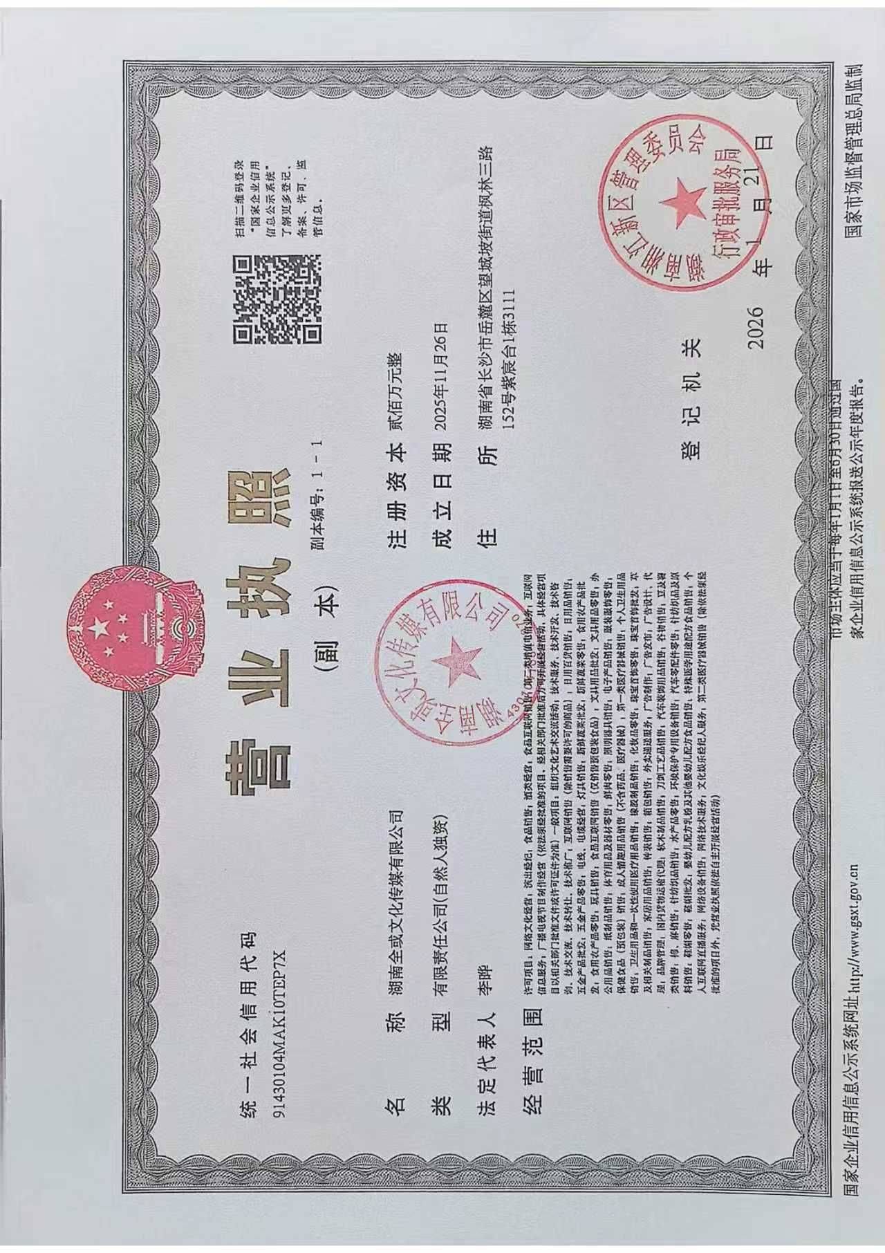 企业执照